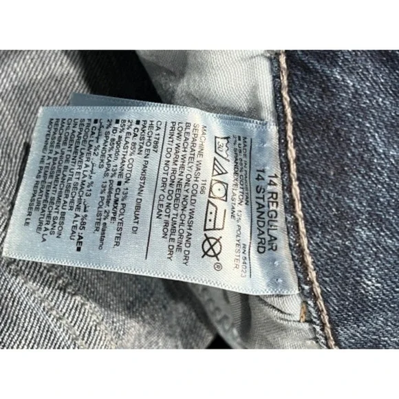 NEW Old Navy Rockstar Ankle Jeans Frayed Hem Mid-Rise Denim Blue Women's Size 14 - Picture 6 of 10